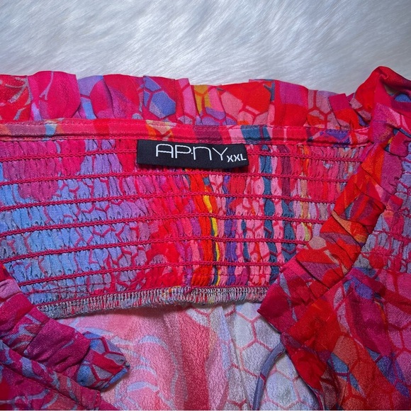 NWT APNY Short Sleeve Dress With Smocked Shoulder Detailing hexabloom size XXL‎ - Picture 4 of 6